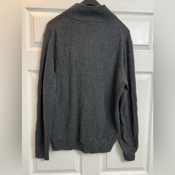 J.Crew 100% Cashmere sweater -1/4 zip; size L - Picture 2 of 3